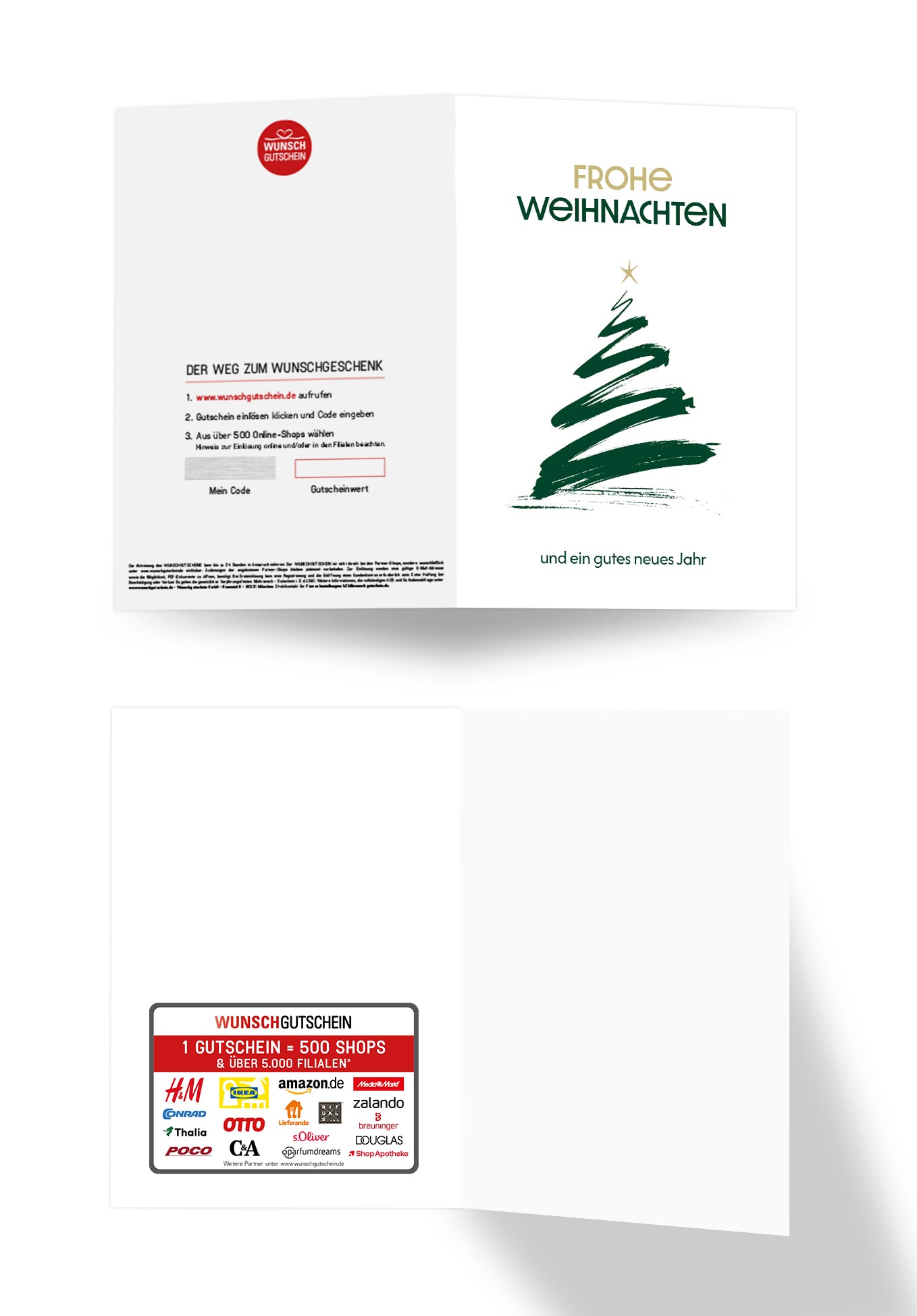 Frohe Weihnachten und ein gutes neues Jahr - Tannenbaum Minimalistisch
