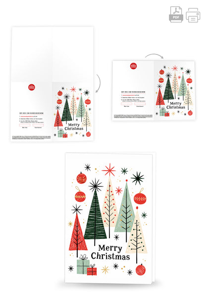 Merry Christmas - Bäume Sterne Kugeln