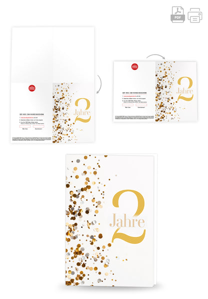 2 Jahre - Konfetti Gold