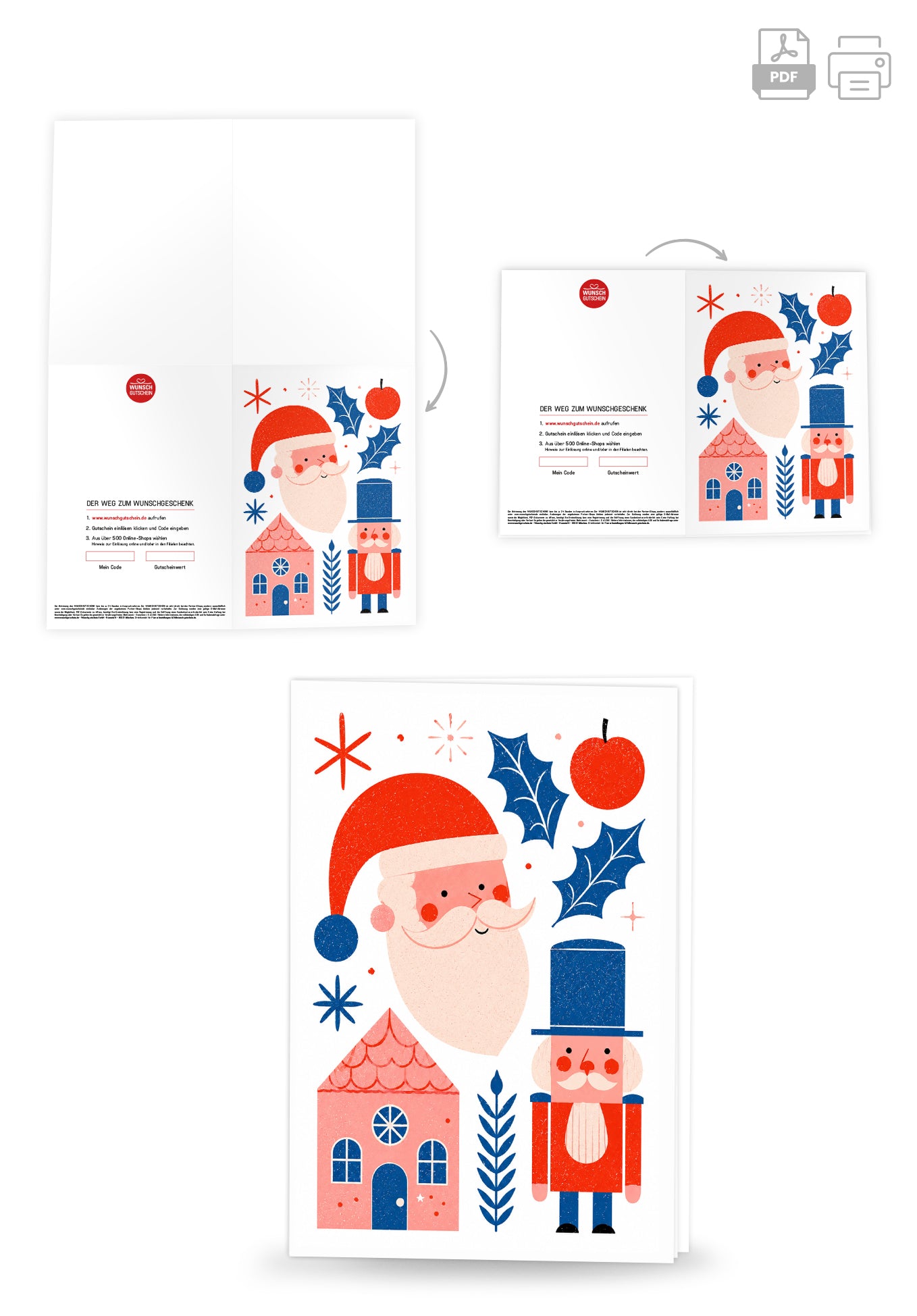 Weihnachtselemente - Pattern Weiß