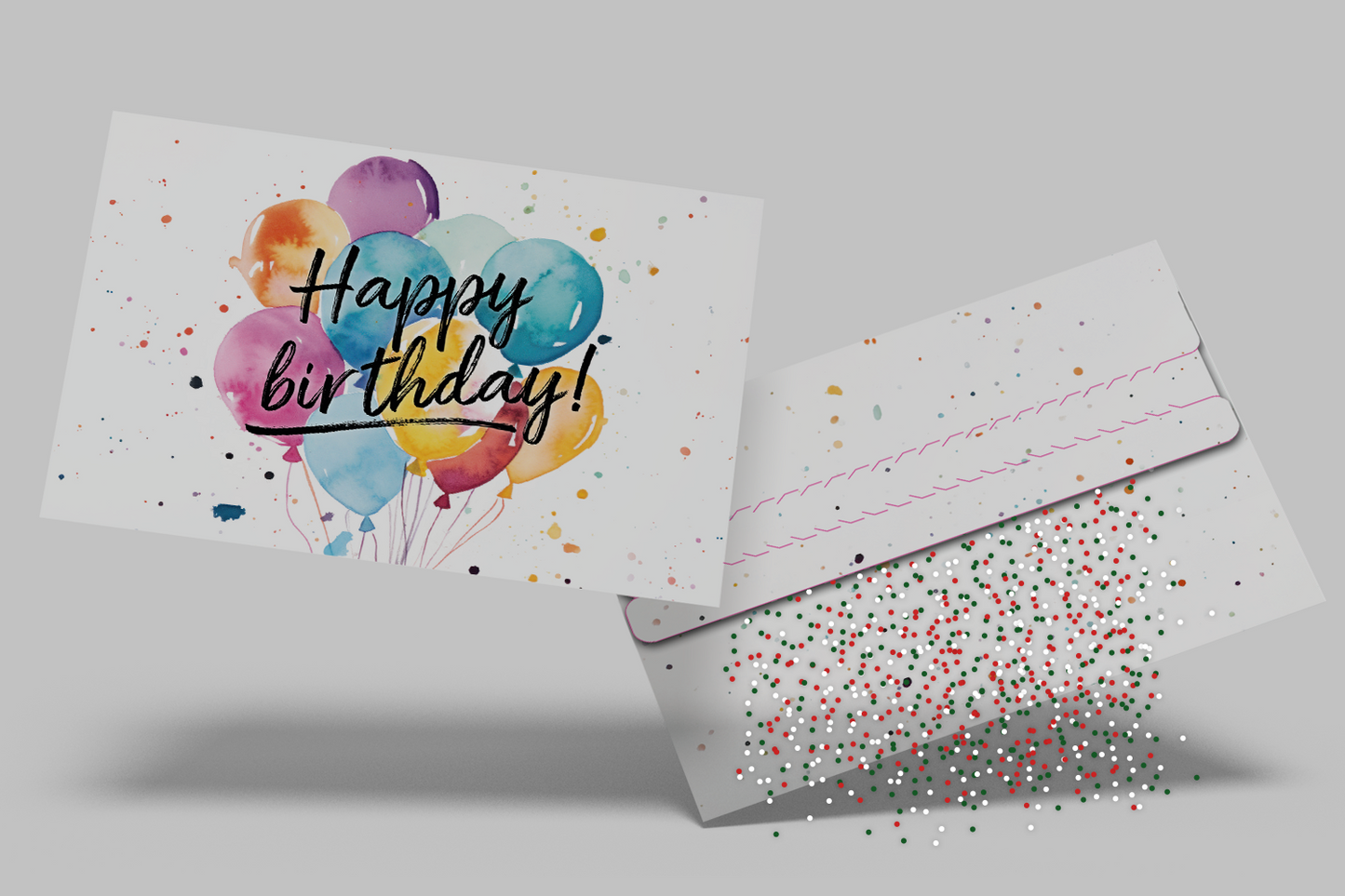 Konfetti Geschenkumschlag - Happy Birthday