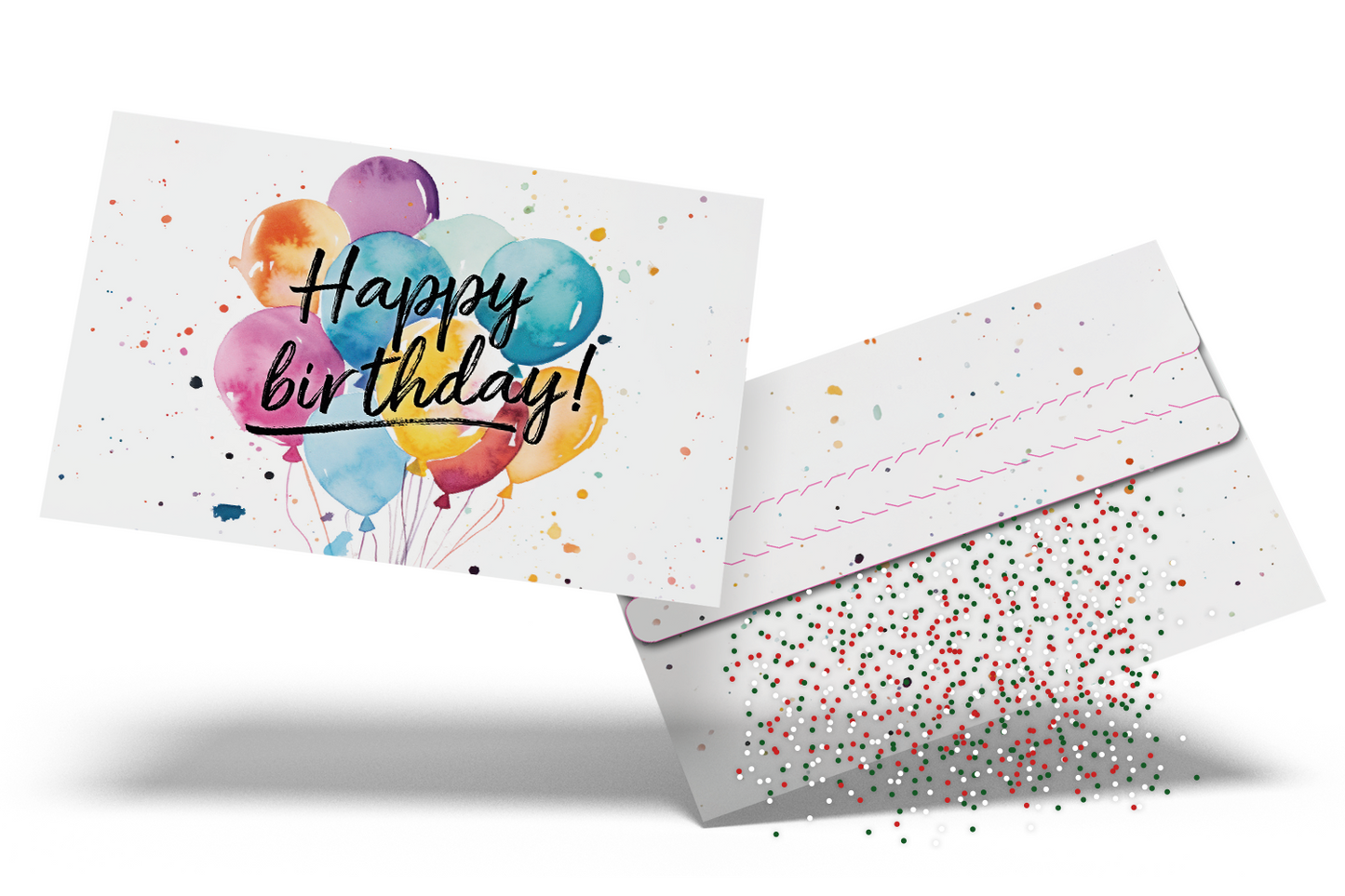 Konfetti Geschenkumschlag - Happy Birthday