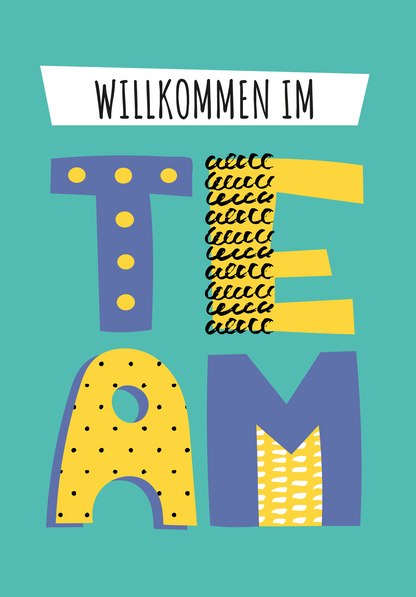 Willkommen im Team - Fun Letter