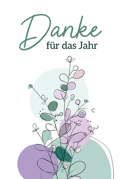 Danke für das Jahr - Lila Grün