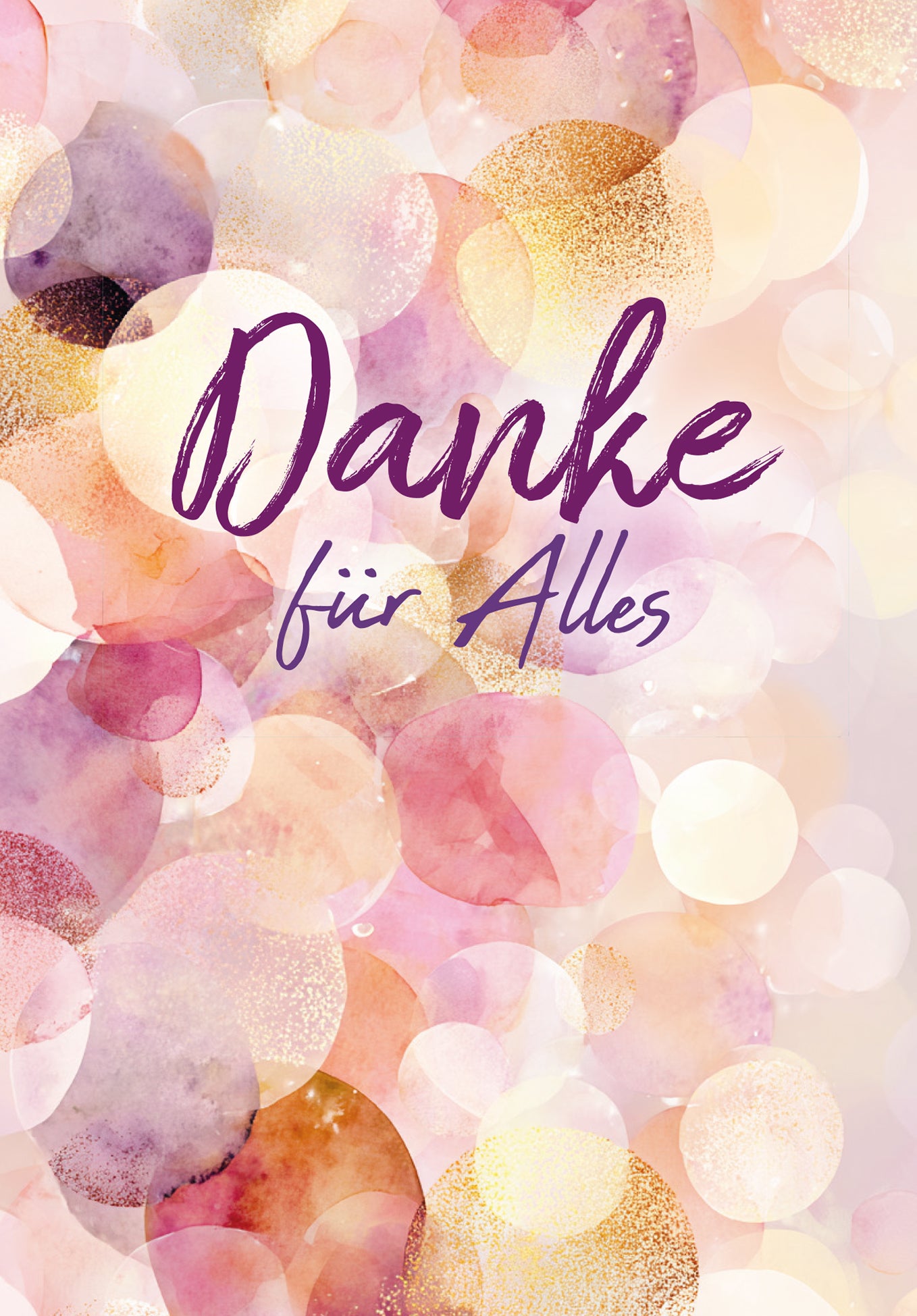 Danke für Alles - Lila Gold