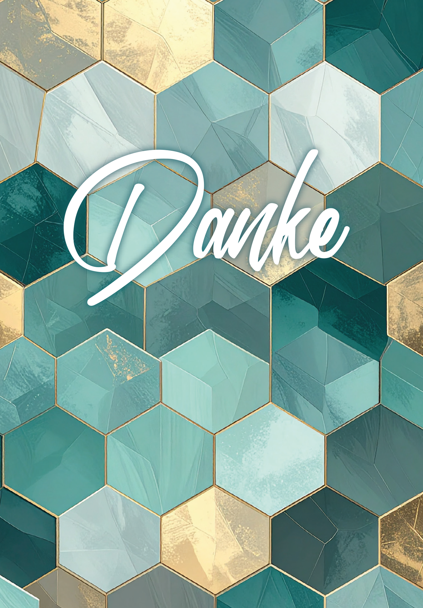 Danke - Muster Grün Gold