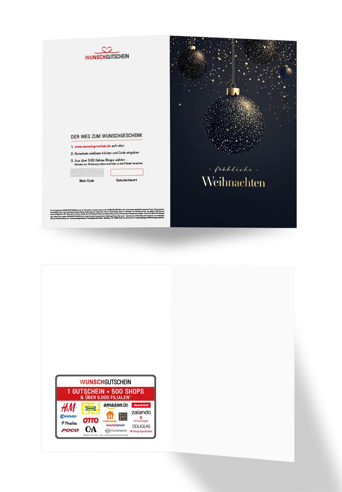 Fröhliche Weihnachten - Christbaumkugeln