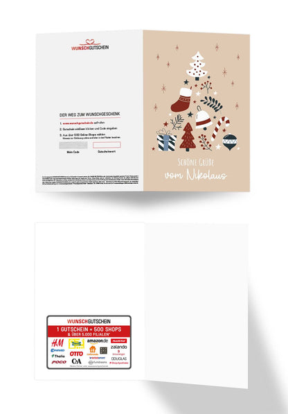 Grüße vom Nikolaus - Doodle Beige PDF