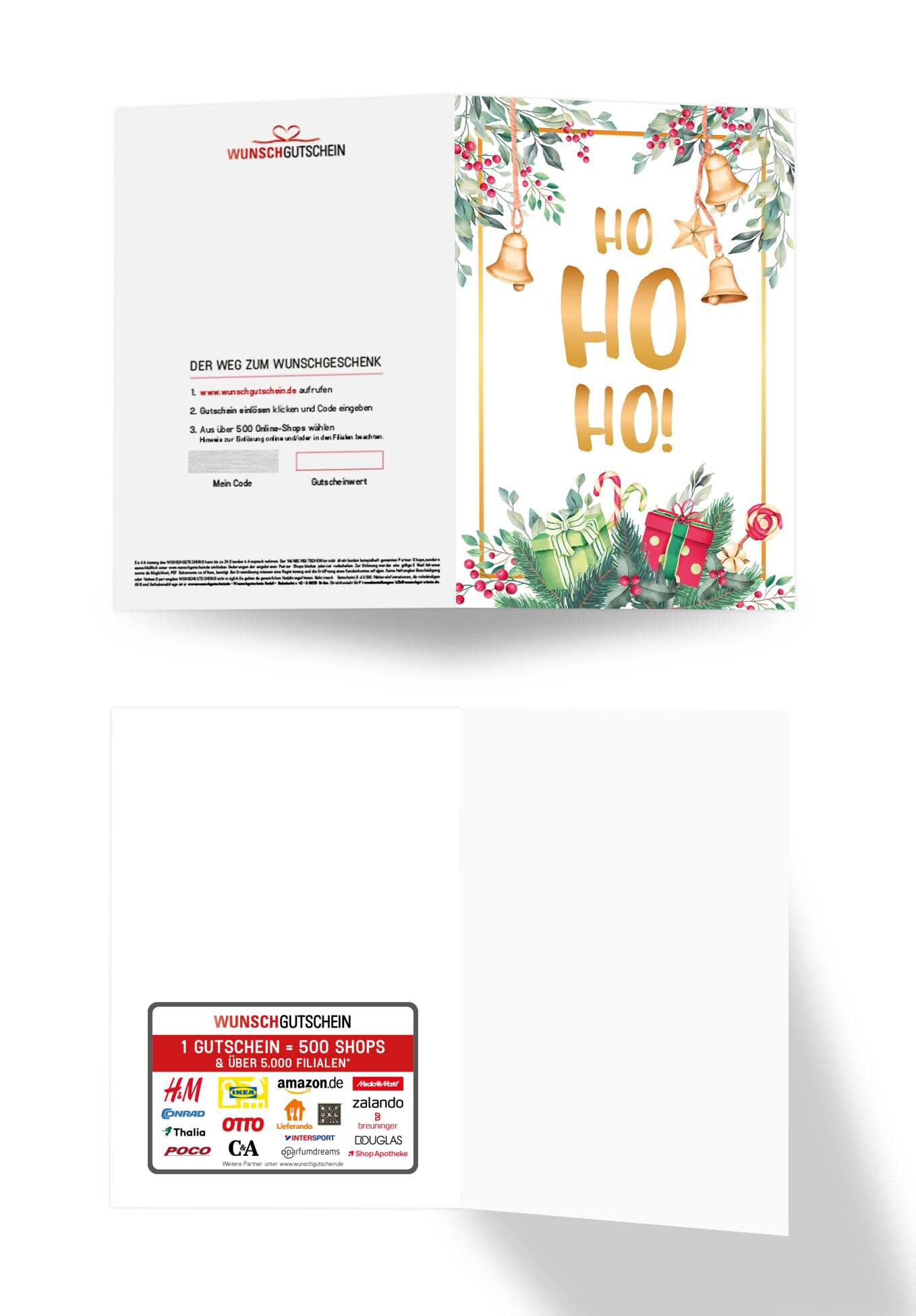 Ho Ho Ho - Zweige Aquarell