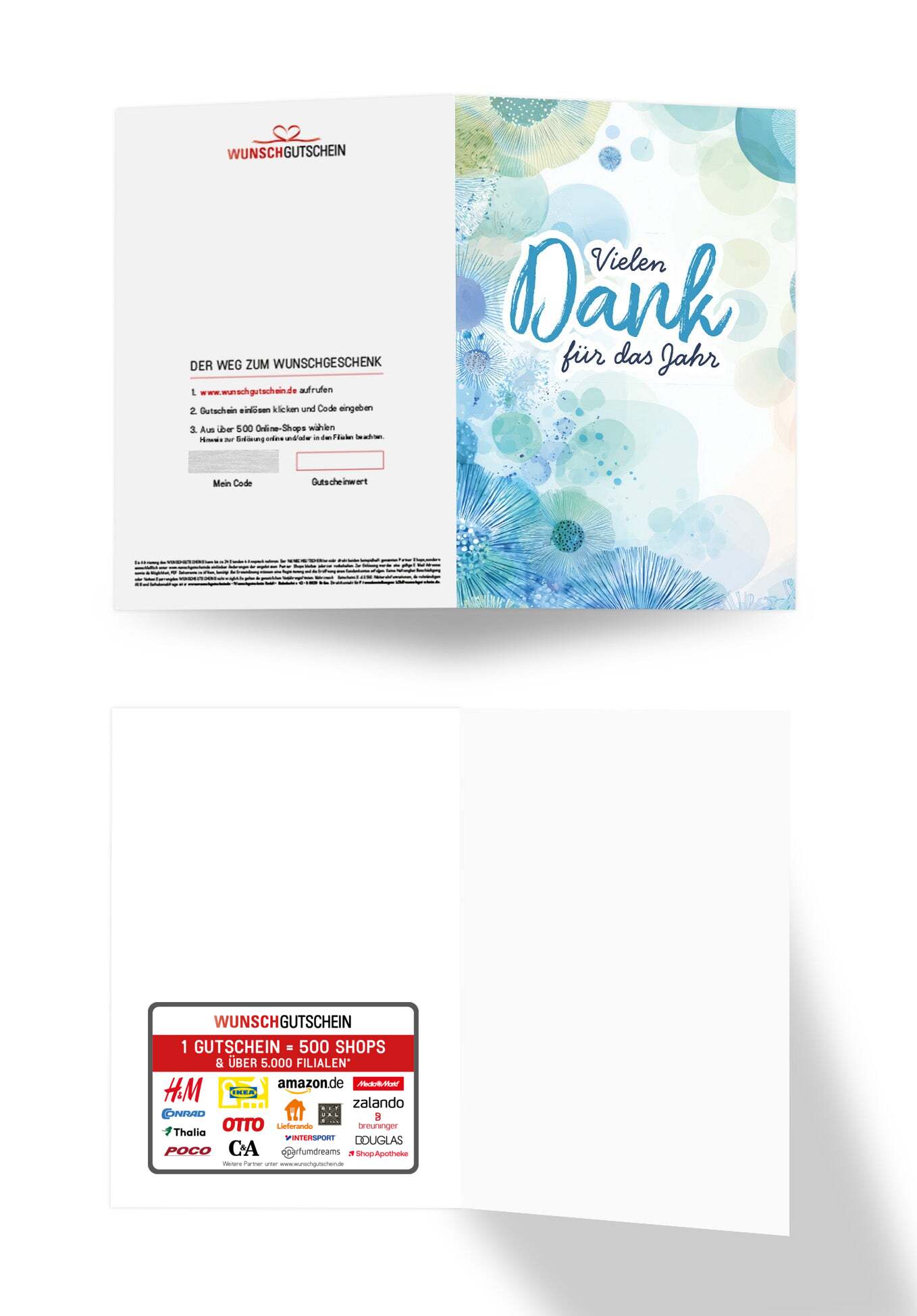 Vielen Dank für das Jahr - Elemente Blau Grün PDF