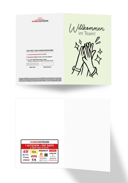 Willkommen im Team - High five