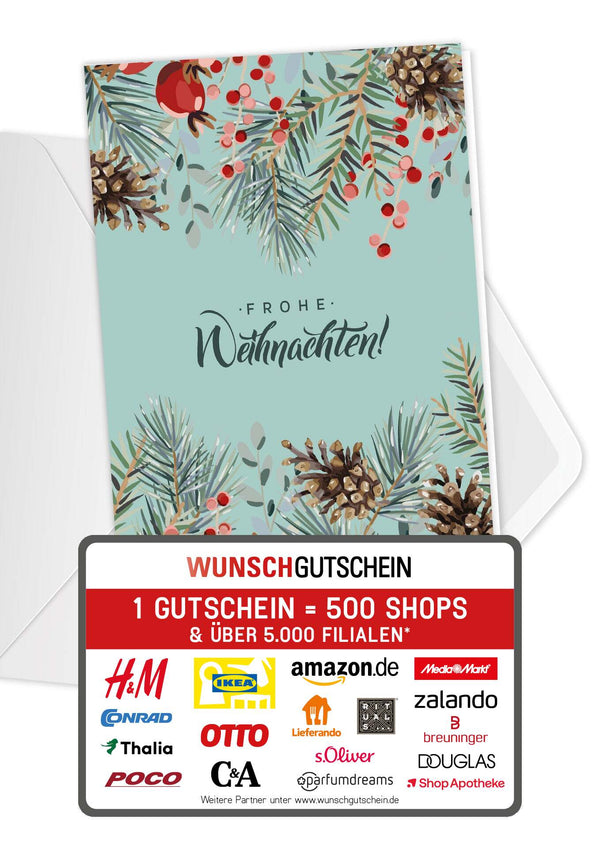 Frohe Weihnachten - Tannenzapfen