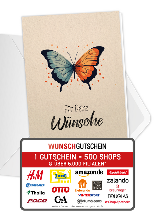 Für deine Wünsche - Schmetterling