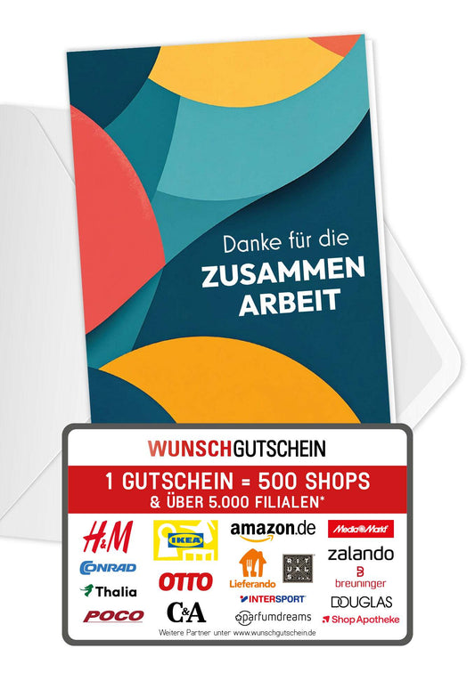 Danke Zusammenarbeit - Bunte Formen