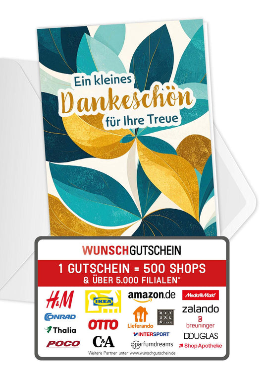Dankeschön für Ihre Treue - Blätter Muster