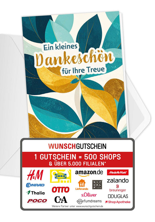 Dankeschön für Ihre Treue - Blätter Muster