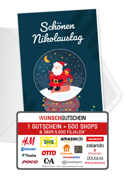 Schönen Nikolaustag - Nikolaus Schneekugel