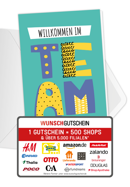 Willkommen im Team - Fun Letter