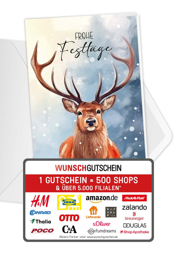 Frohe Festtage - Hirsch