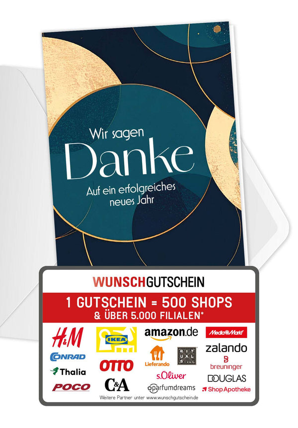 Erfolgreiches neues Jahr - Blau Gold Kreise