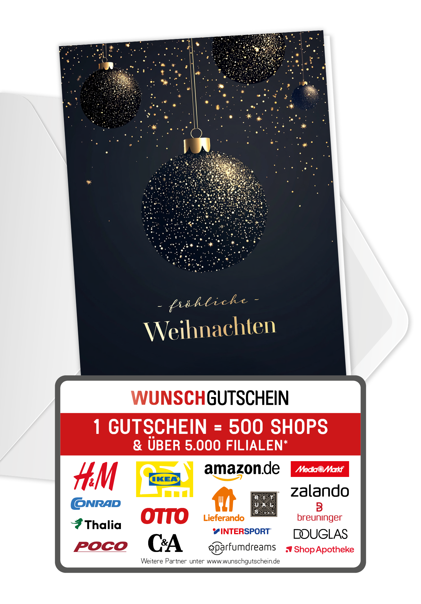 Fröhliche Weihnachten - Christbaumkugeln