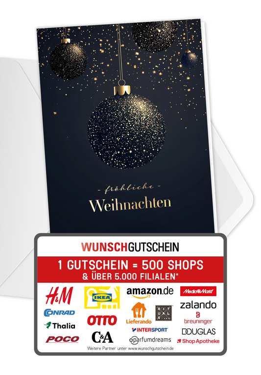 Fröhliche Weihnachten - Christbaumkugeln