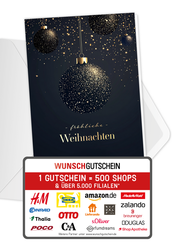 Fröhliche Weihnachten - Christbaumkugeln