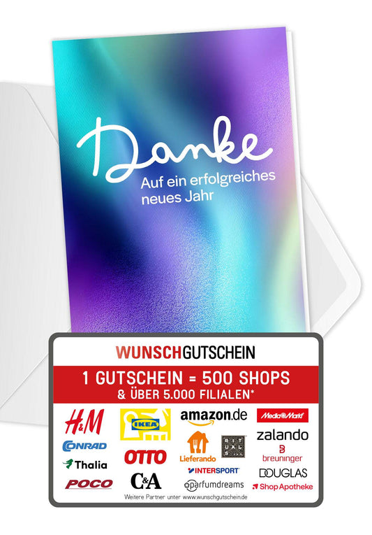 Danke erfolgreiches neues Jahr - Lila Blau