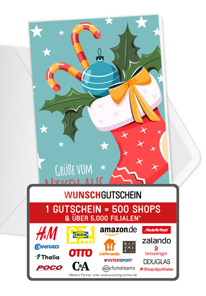 Grüße vom Nikolaus - Strumpf