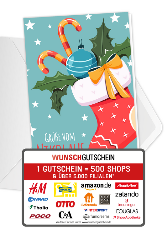 Grüße vom Nikolaus - Strumpf