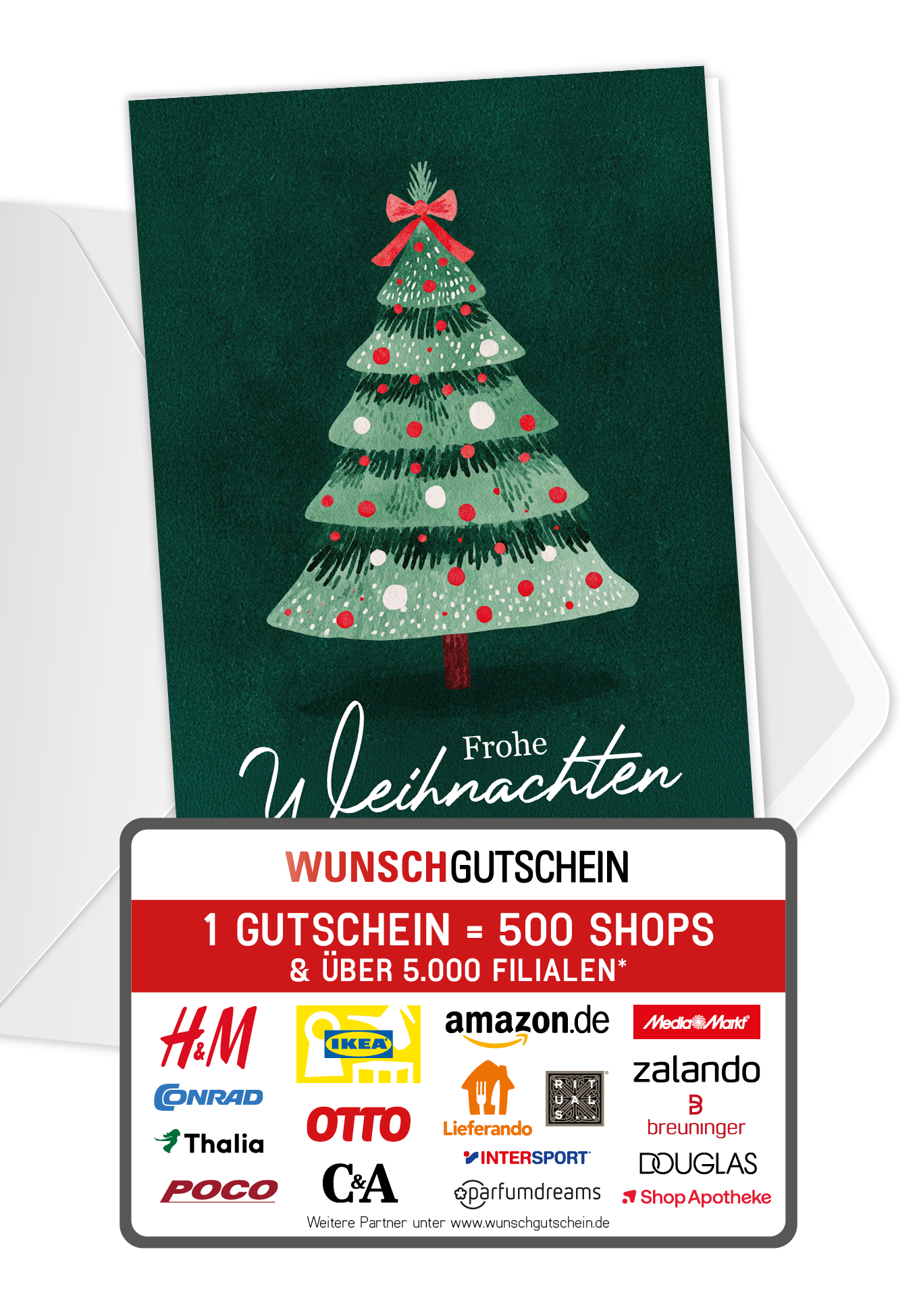 Frohe Weihnachten - Tannenbaum Grün
