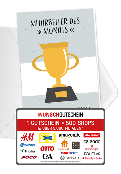 Mitarbeiter des Monats - Pokal Flat