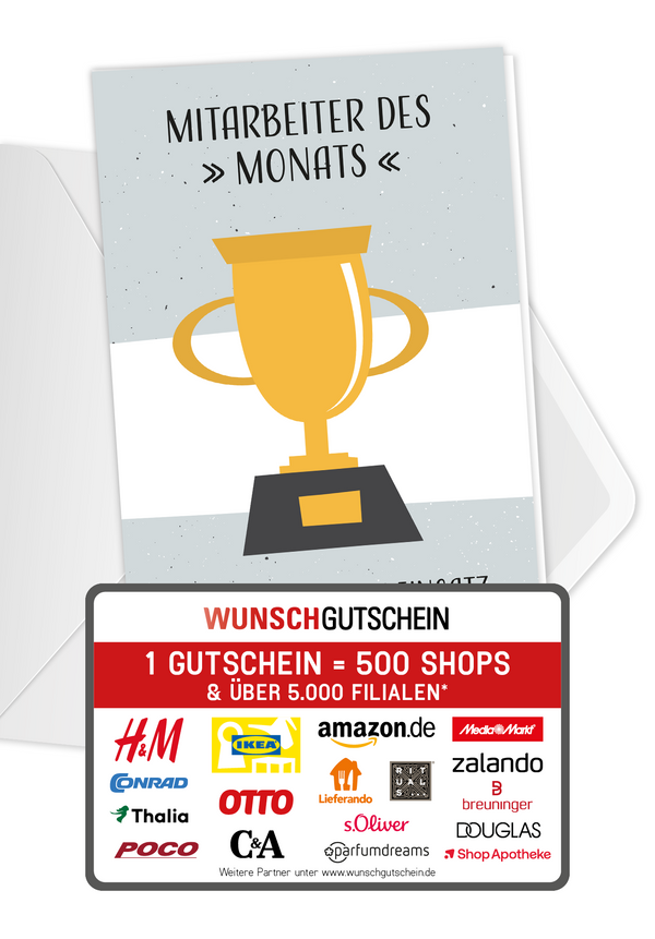 Mitarbeiter des Monats - Pokal Flat