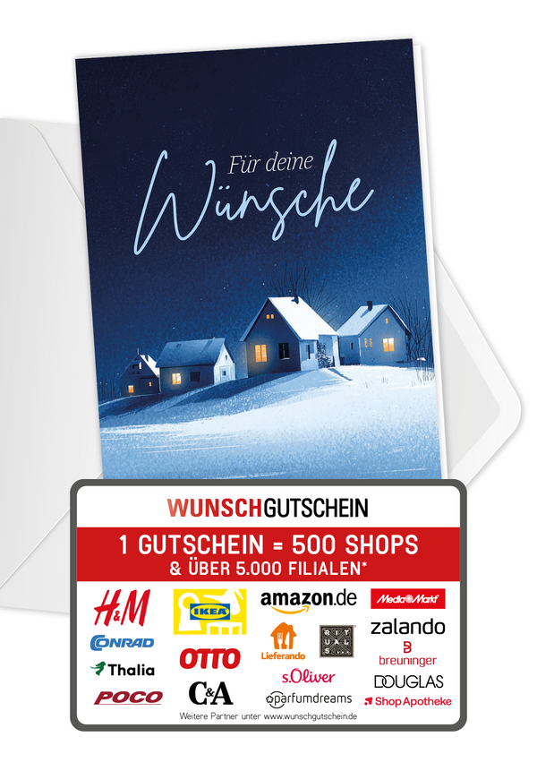 Für deine Wünsche - Winterstadt Blau