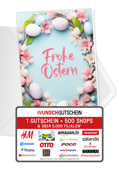 Frohe Ostern - Blumenkranz (Gutscheinwert)