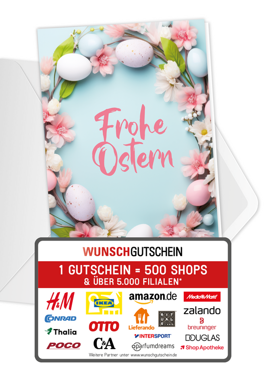 Frohe Ostern - Blumenkranz