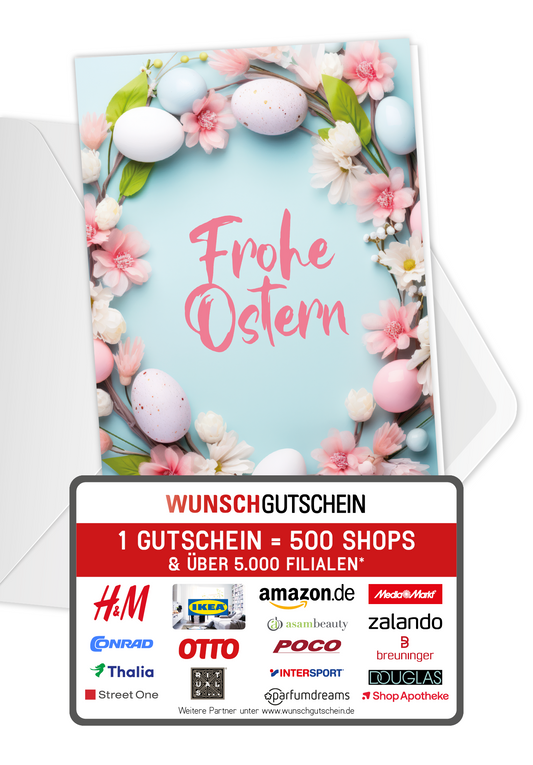 Frohe Ostern - Blumenkranz
