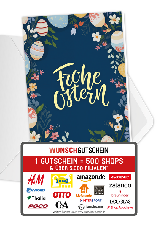 Frohe Ostern - Ostereier Blumen