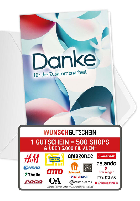 Danke Zusammenarbeit - Weiß Blau