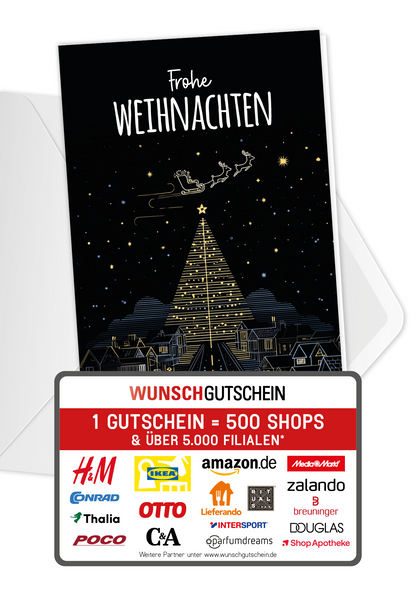 Frohe Weihnachten - Stadt Tannenbaum