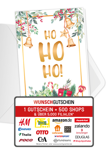 Ho Ho Ho - Zweige Aquarell