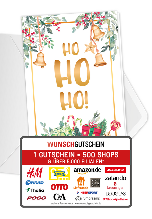 Ho Ho Ho - Zweige Aquarell