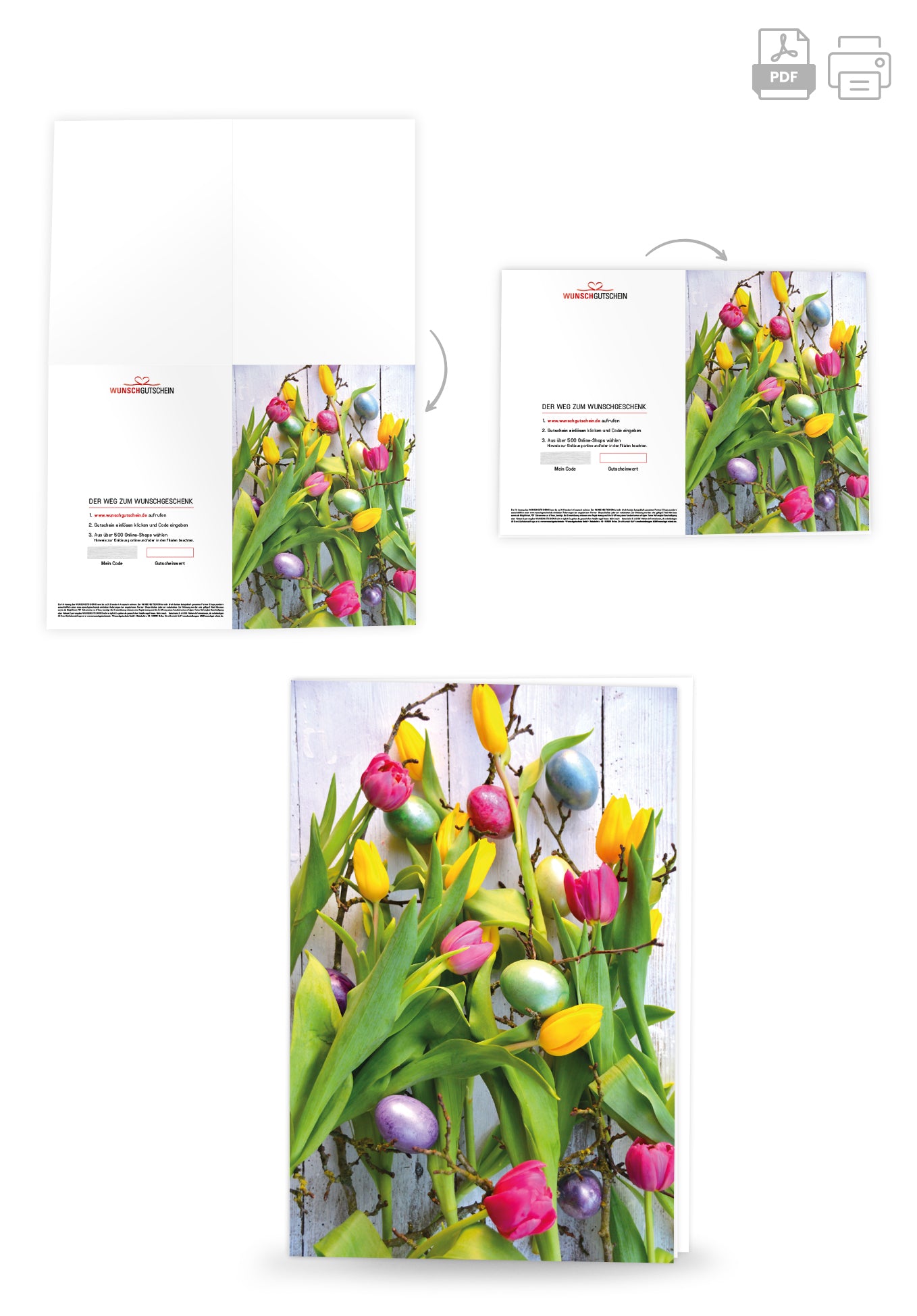 Tulpen mit Ostereier