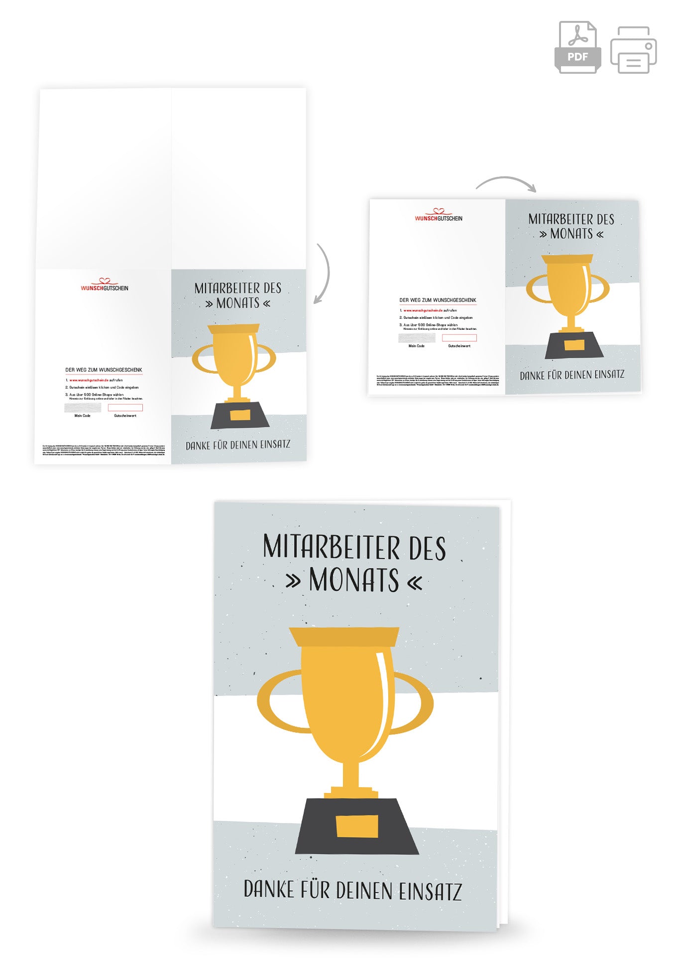 Mitarbeiter des Monats - Pokal Flat