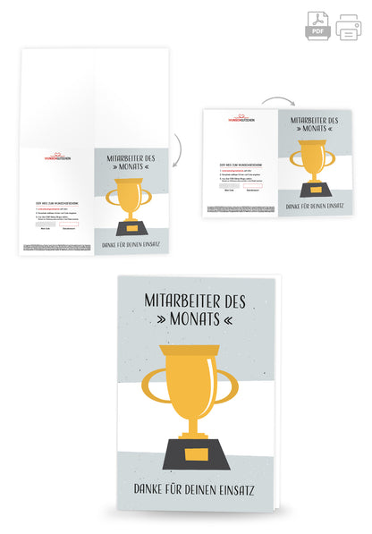 Mitarbeiter des Monats - Pokal Flat