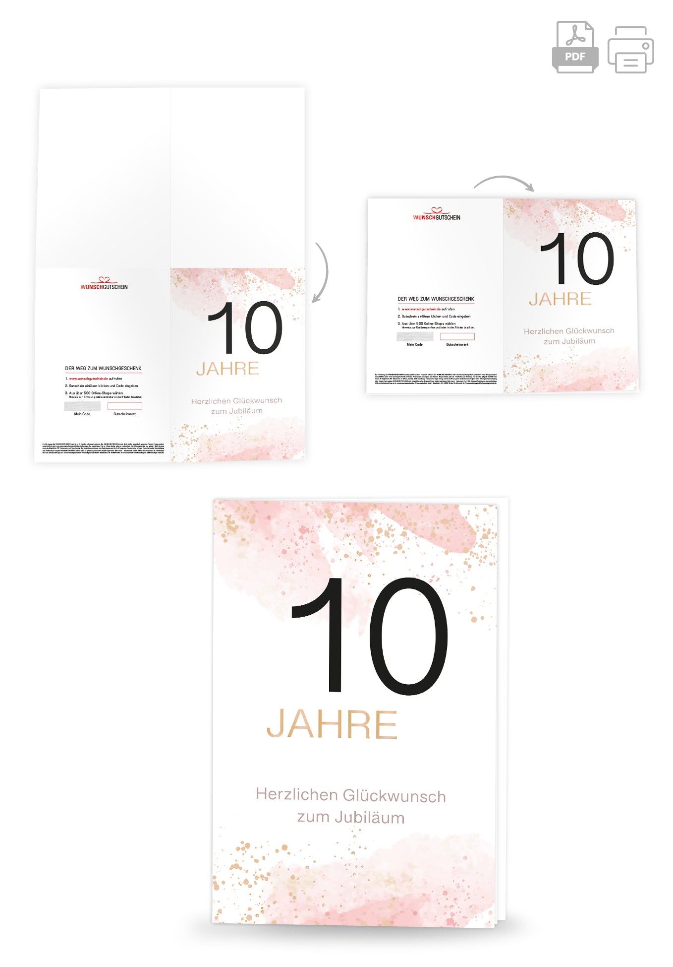 10 Jahre Jubiläum - Rosa Gold (Gutscheinwert)