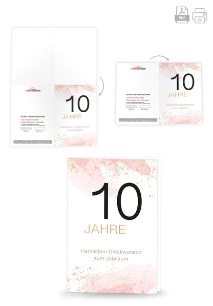 10 Jahre Jubiläum - Rosa Gold (Gutscheinwert)