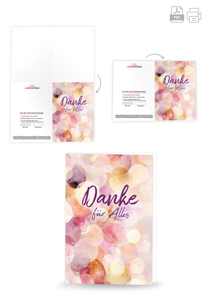Danke für Alles - Lila Gold