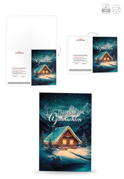 Fröhliche Weihnachten - Berghütte