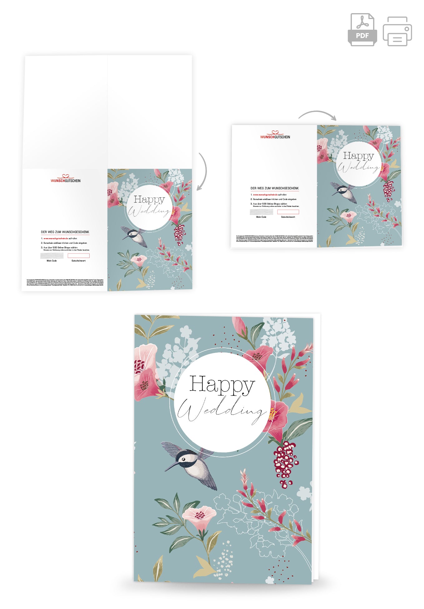 Happy Wedding - Vogel (Gutscheinwert)